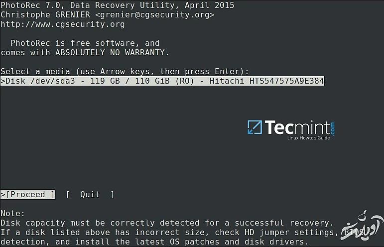PhotoRec Data Recovery Tool for Linux